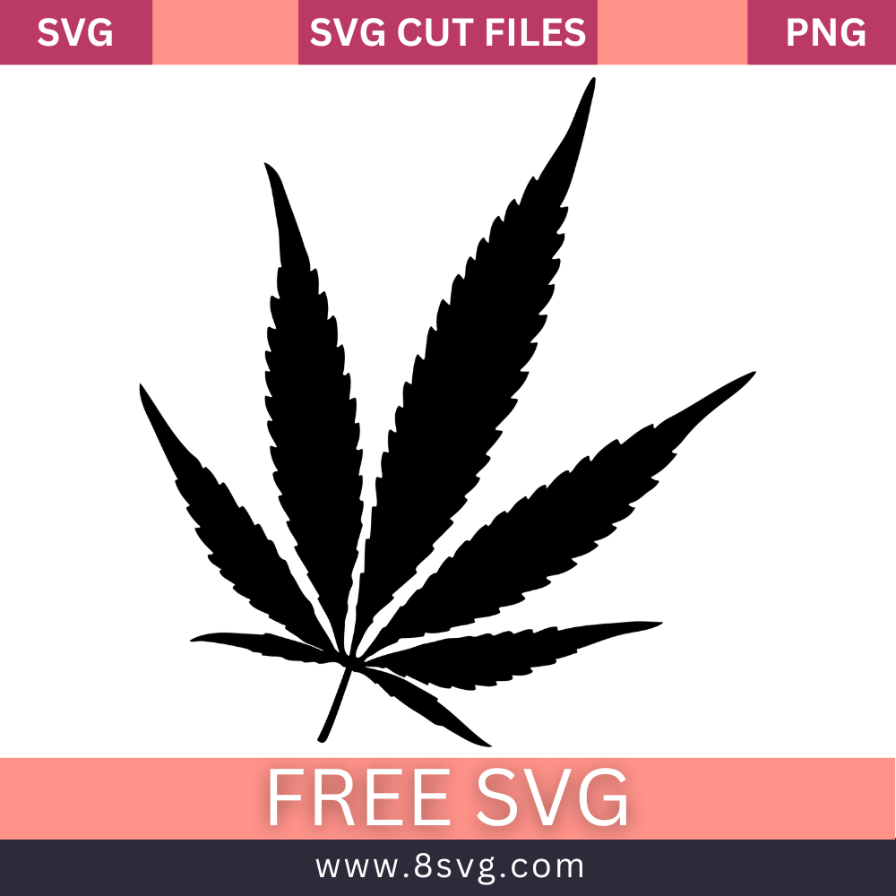 Weed Leaf Svg Free Silhouette Cut File Download