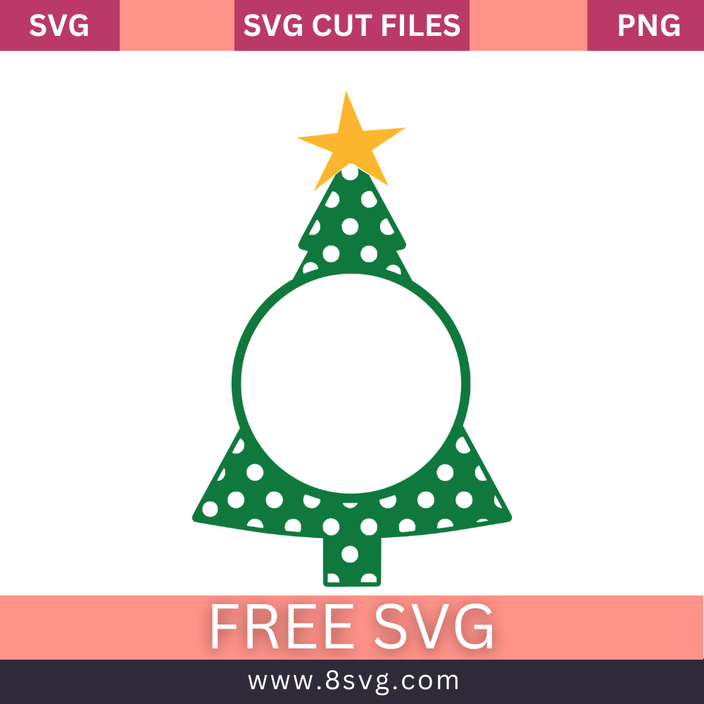 Chrismas Tree star monogram icon SVG Free And Png Download-8SVG