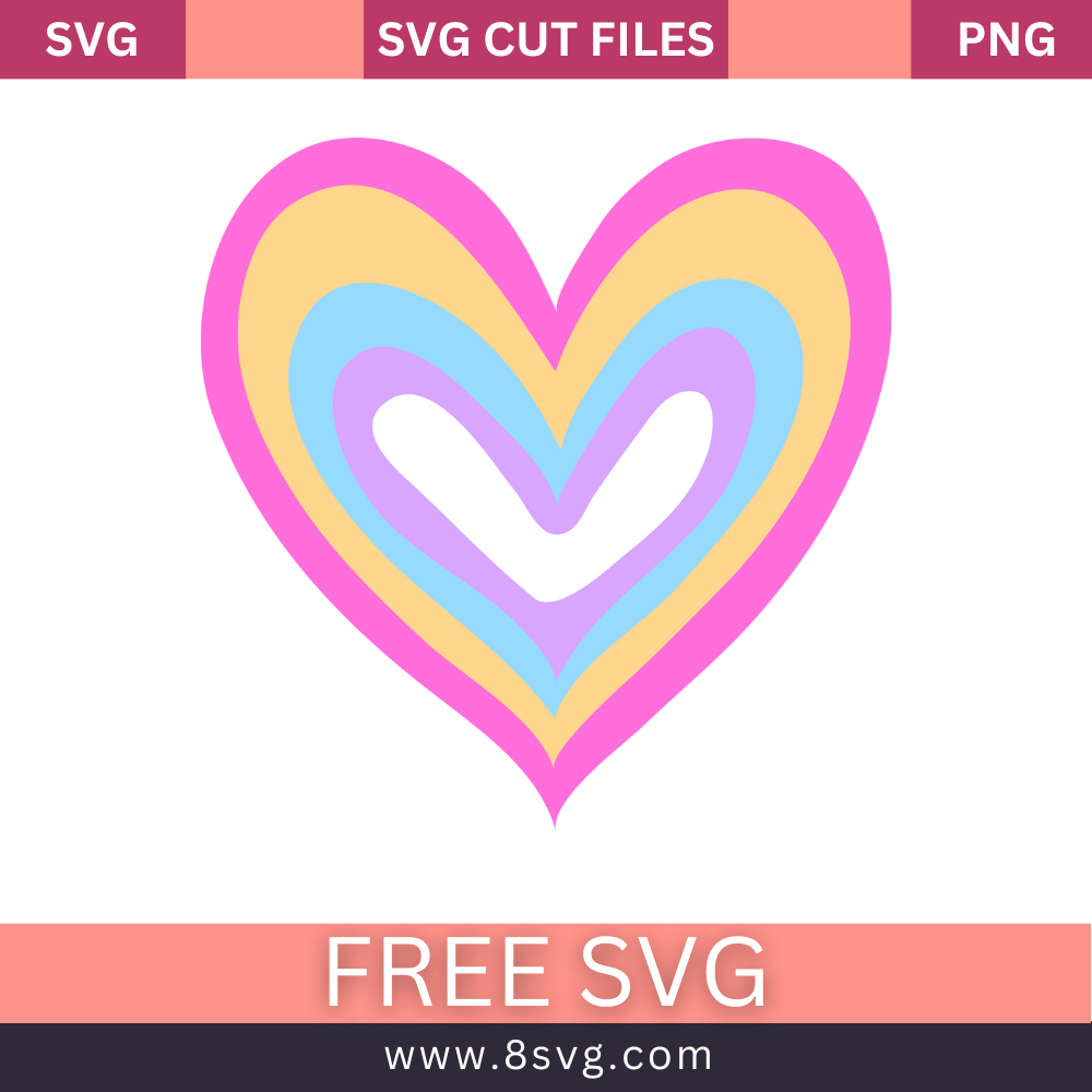 Hearts SVG Free Cut File for Cricut