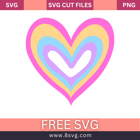 Hearts SVG Free Cut File for Cricut