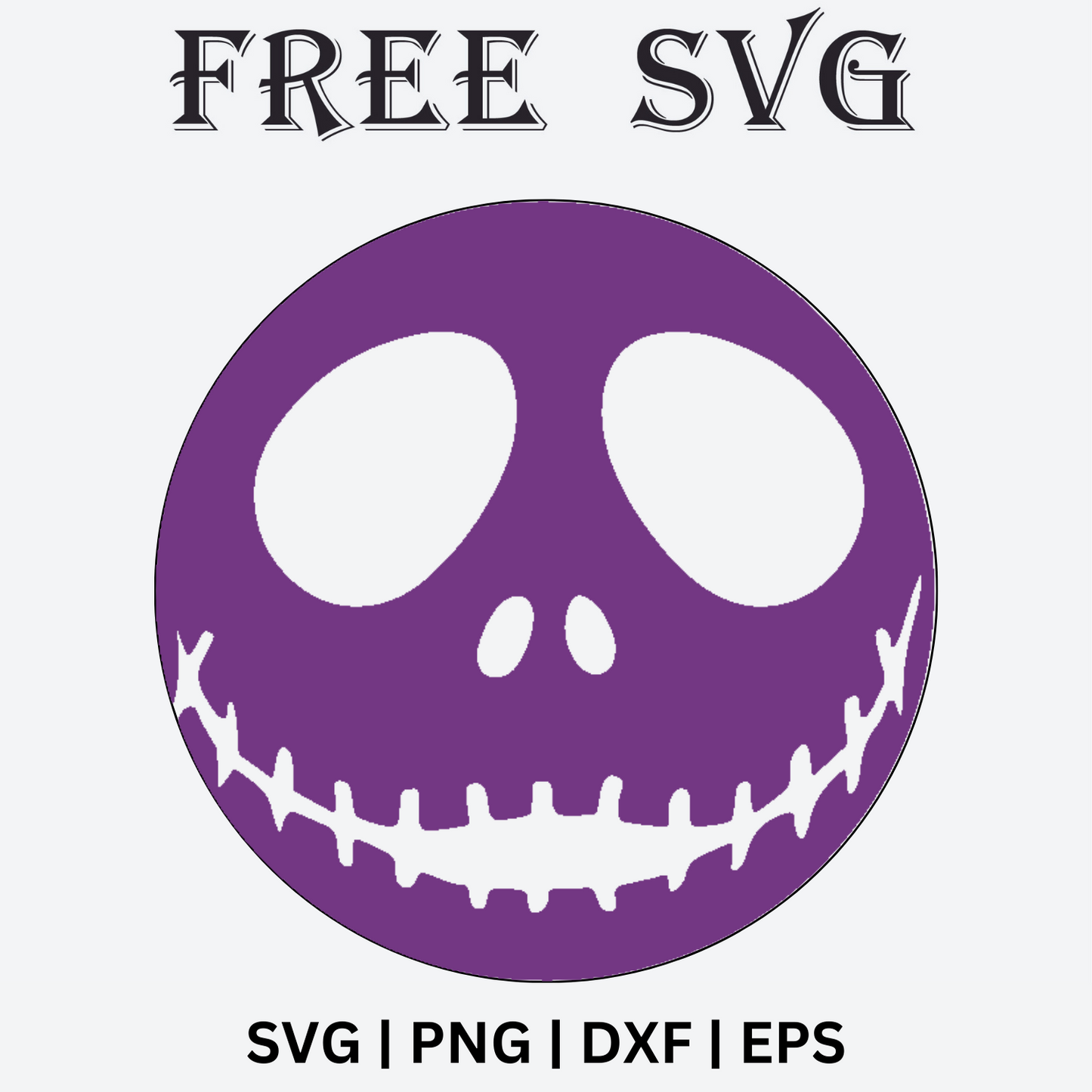 Jack Skellington Halloween keychain SVG free and PNG