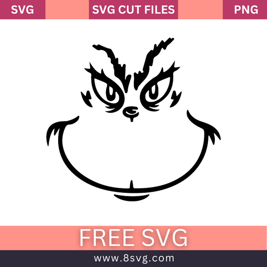 Grinch Face Svg Free Cut File For Cricut