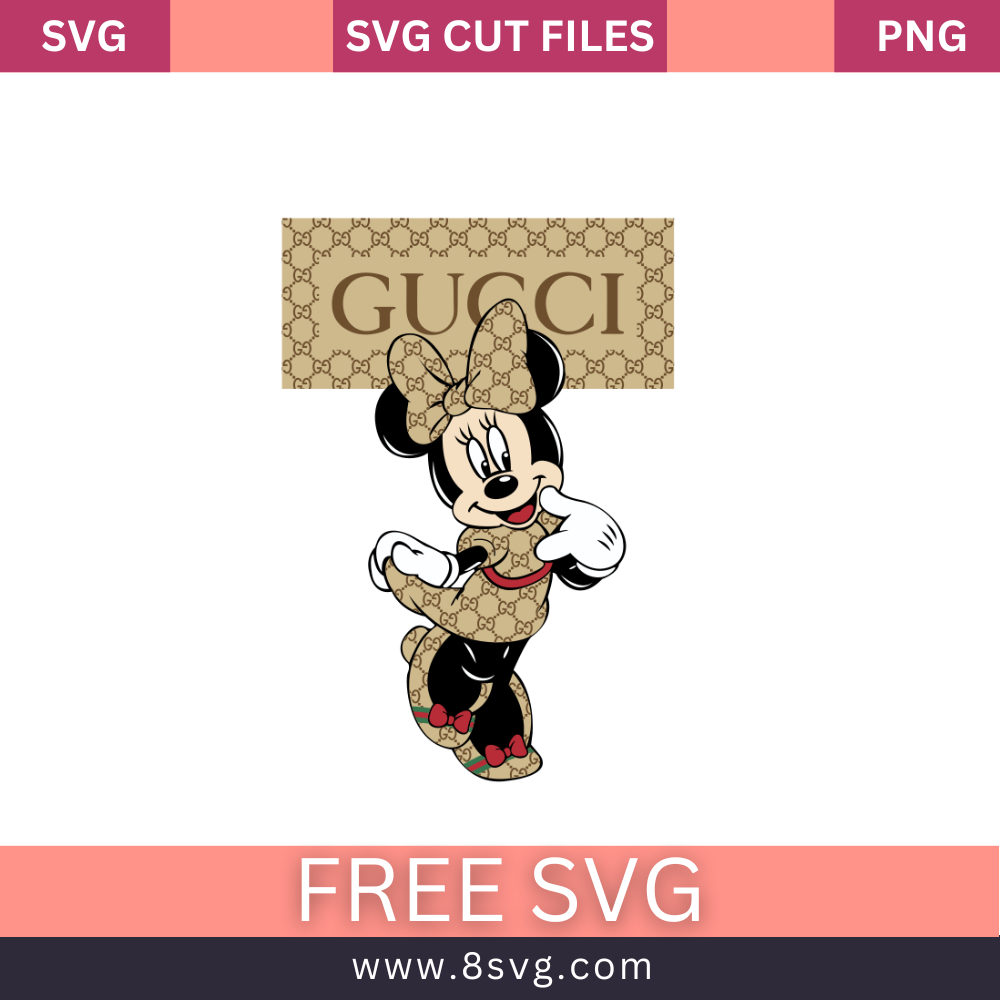 Minnie Mouse Gucci Svg Free Cut File