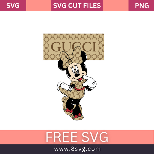 Minnie Mouse Gucci Svg Free Cut File