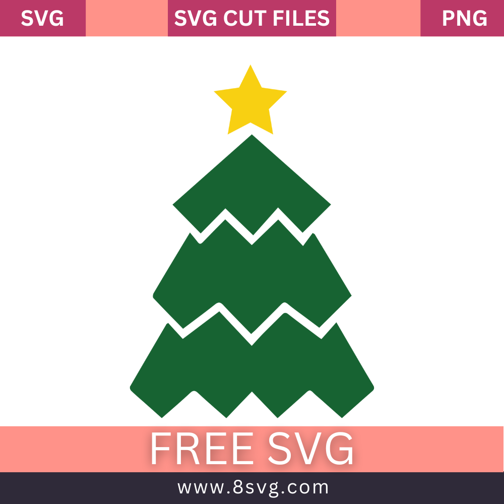 Chrismas Tree star icon SVG Free And Png Download-8SVG