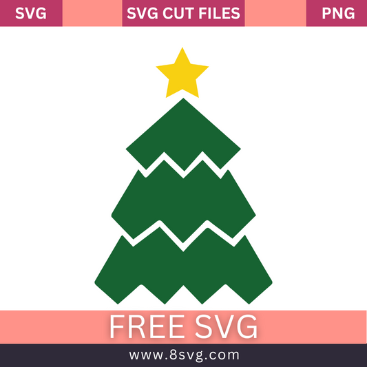 Christmas Tree With Star SVG Free And Png Download
