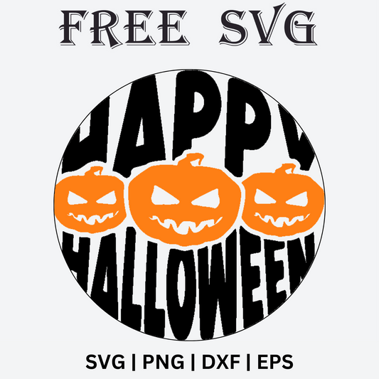 Happy Halloween keychain SVG free and PNG