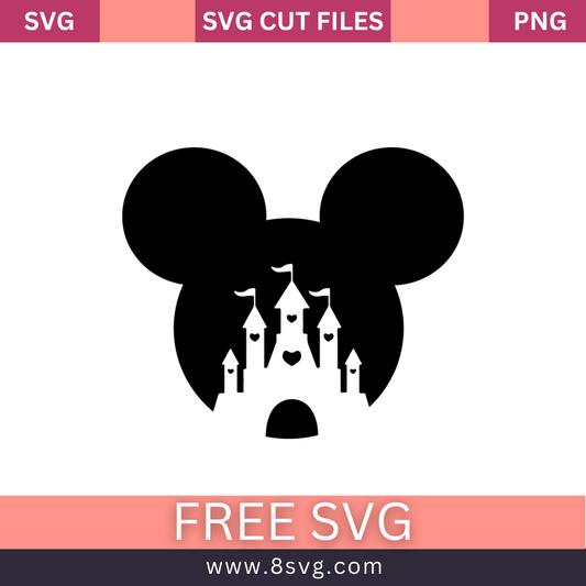 Mickey and Castle Disney SVG Free Cut File for Cricut