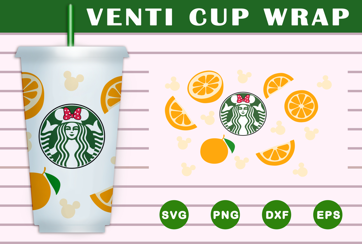 Mickey Starbucks Wrap SVG Free And Png Download- 8SVG