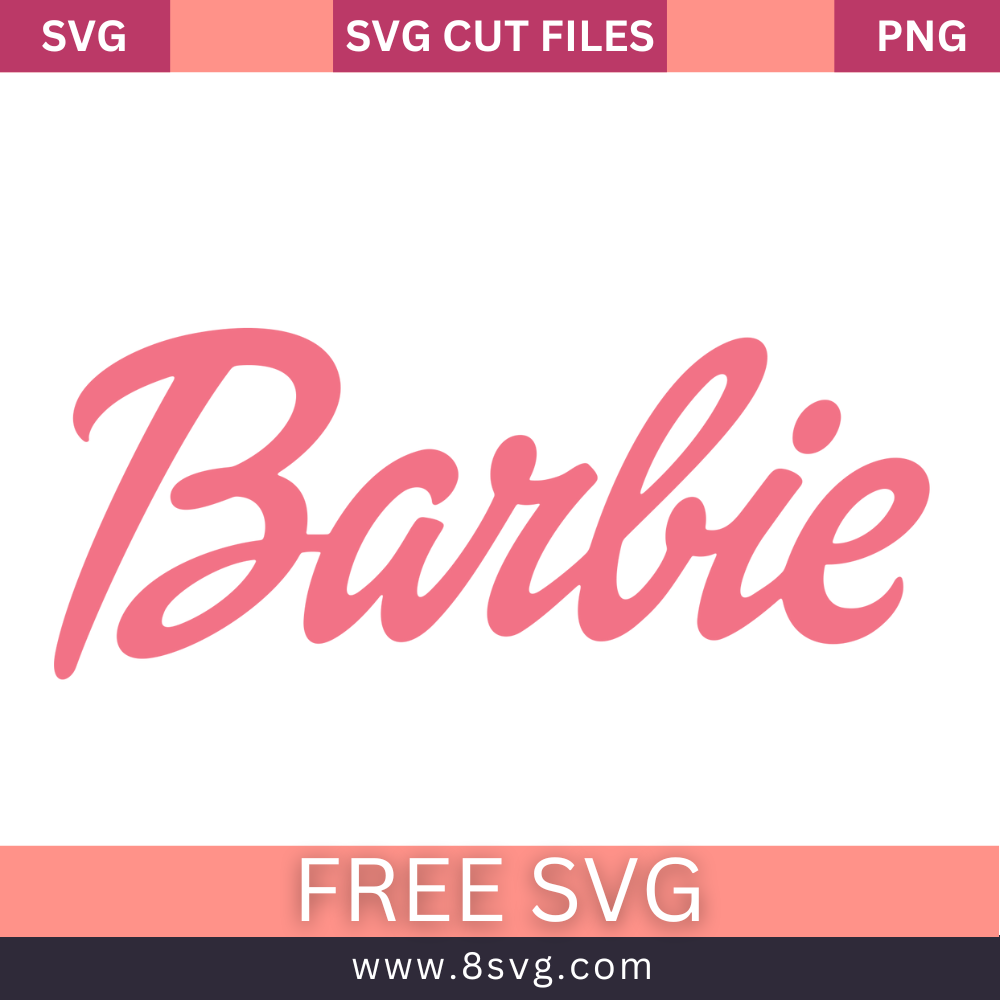 Barbie Text SVG Free File Cut for Cricut