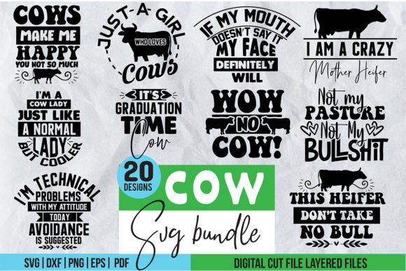 +22 cow svg bundle- 8SVG