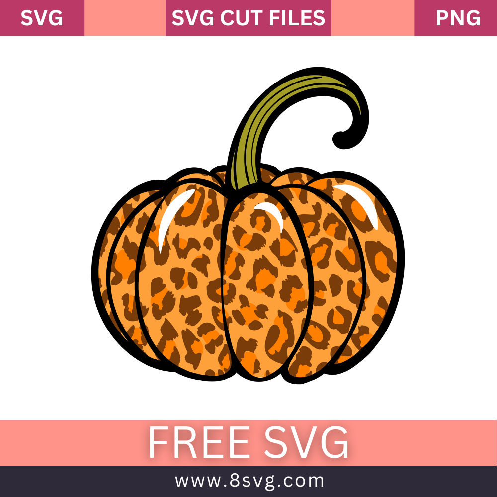 Leopard Pumpkin Svg Free Cut File For Cricut
