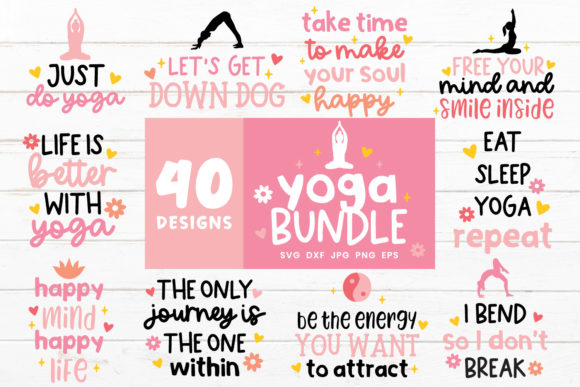 40 yoga svg bundle- 8SVG