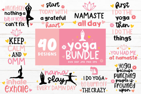 40 yoga svg bundle- 8SVG