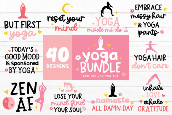 40 yoga svg bundle- 8SVG