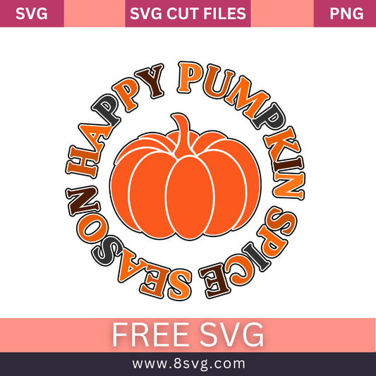 Happy Pumpking Spice Season SVG free Cut File