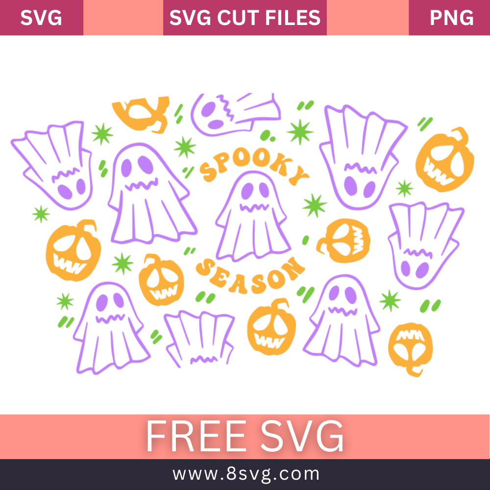 spooky season starbucks svg Free cut file For Cricut- 8SVG
