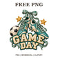 Whimsical Game Day Boots Soccer Clipart PNG