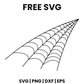 Wide Spiderweb SVG Free – Fan Style Corner Web Cut File