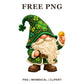 Whimsical Leprechaun Gnome St Patricks Day Clipart PNG