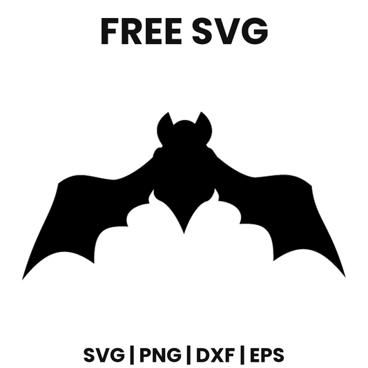 Scalloped Bat SVG Free – Wavy Wing Halloween Bat Silhouette-8SVG