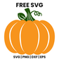 Ribbed Orange Pumpkin SVG Free – Classic Vine Pumpkin Cut File-8SVG