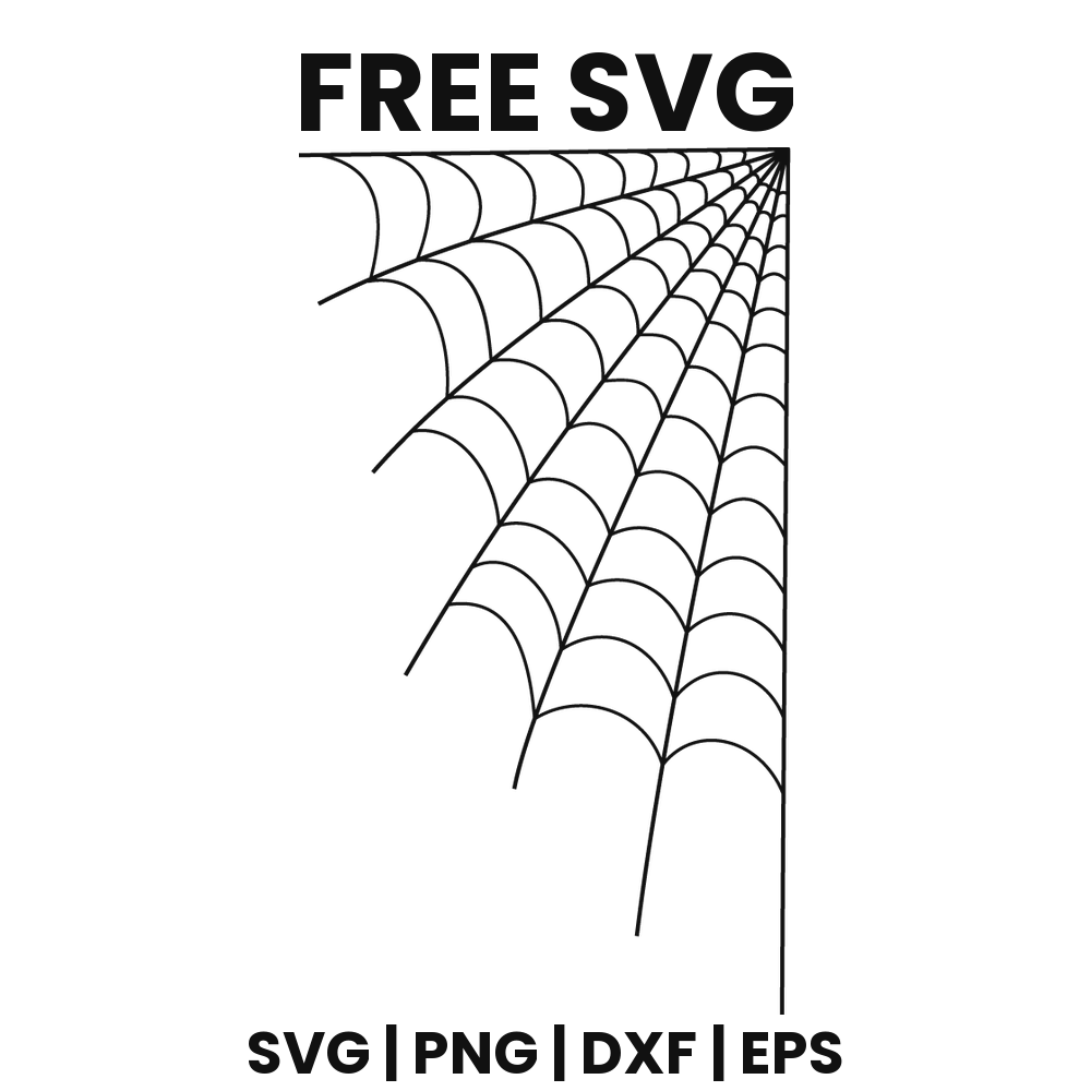 Layered Spiderweb SVG Free – Spiral Corner Web Cut File
