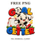 Whimsical Goal Getter Soccer Clipart PNG