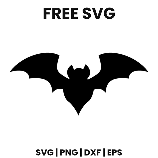 Soaring Bat SVG Free – Raised Wing Halloween Bat Cut File-8SVG