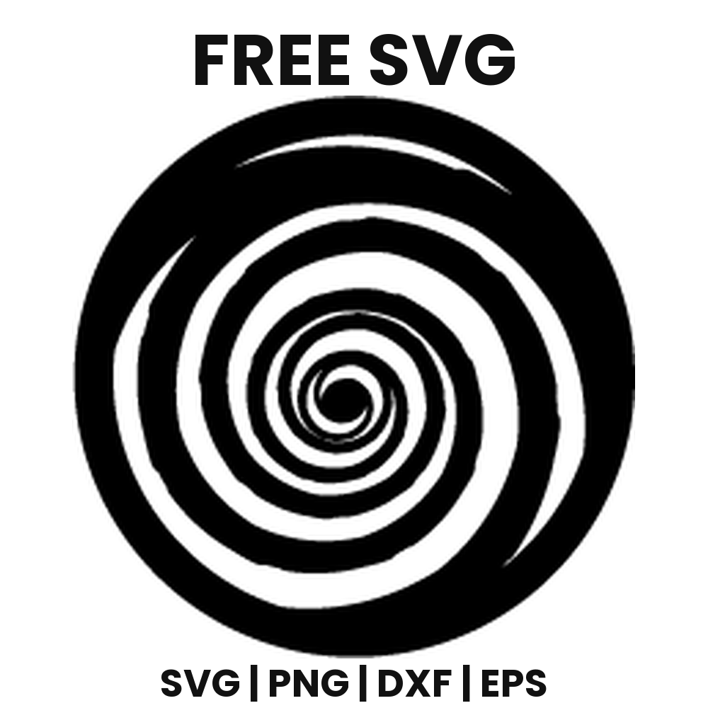 Big Swirl Candy SVG Free – Bold Spiral Disc Cut File