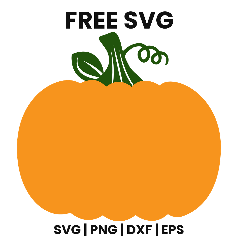 Solid Orange Pumpkin SVG Free – Smooth Vine Pumpkin Cut File-8SVG