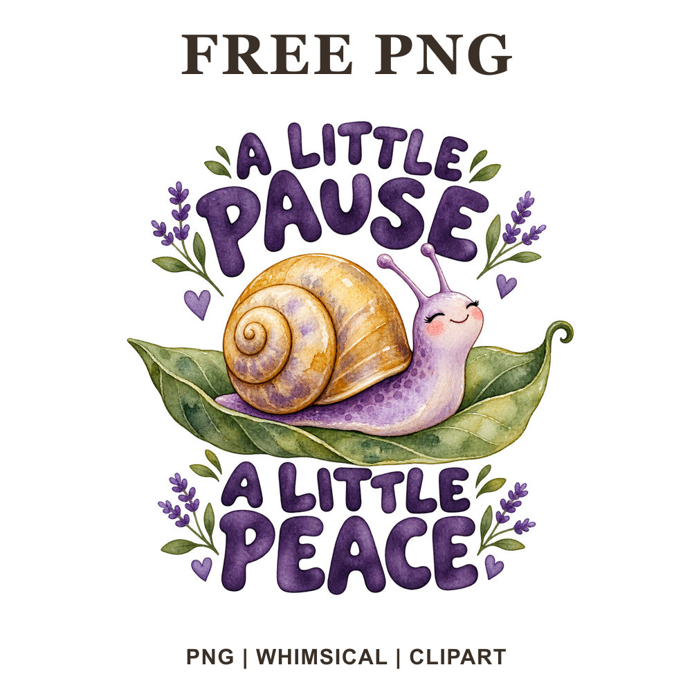 Whimsical A Little Pause A Little Peace Self Care Clipart PNG
