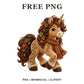 Whimsical Autumn Woodland Unicorn Clipart PNG