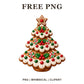 Whimsical Gingerbread Tree Christmas Tree Clipart PNG
