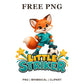Whimsical Little Striker Soccer Clipart PNG