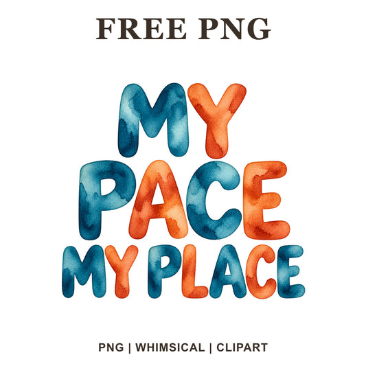 Whimsical My Pace My Place Autism Clipart PNG