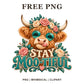 Whimsical Stay Moo Tiful Cow Clipart PNG
