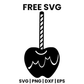 Caramel Apple SVG Free – Dipped Halloween Apple Cut File