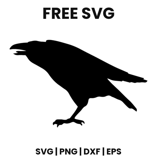 Walking Crow SVG Free – Halloween Blackbird Silhouette Cut File-8SVG