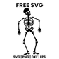 Standing Skeleton SVG Free – Halloween Silhouette Cut File-8SVG