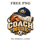 Whimsical Coach Mode Soccer Clipart PNG