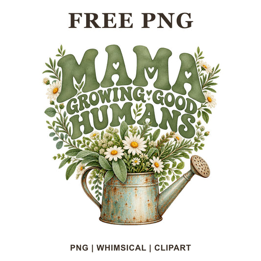 Whimsical Mama Garden Mama Clipart PNG