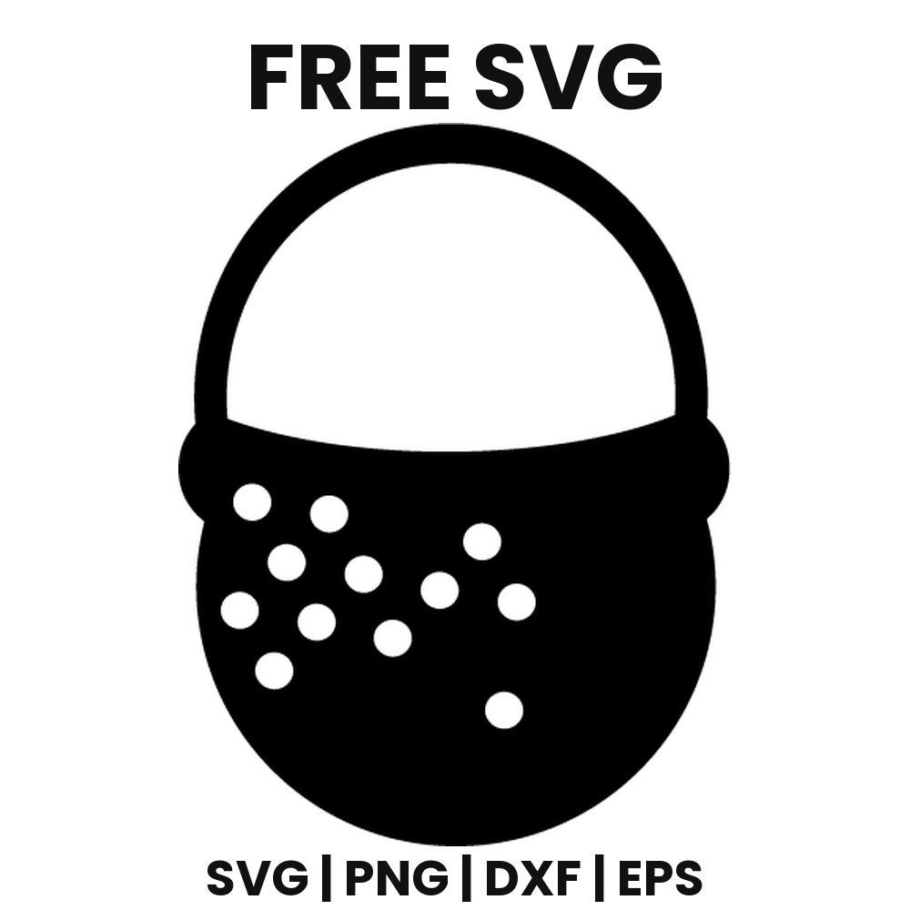 Candy Bucket SVG Free – Polka Dot Trick or Treat Pail Cut File