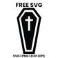 Coffin Cross SVG Free – Halloween Coffin Silhouette Cut File