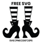 Witch Boots SVG Free – Striped Stockings Cut File