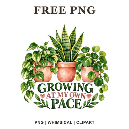 Whimsical Plant Person Mug Sublimation Design Clipart PNG