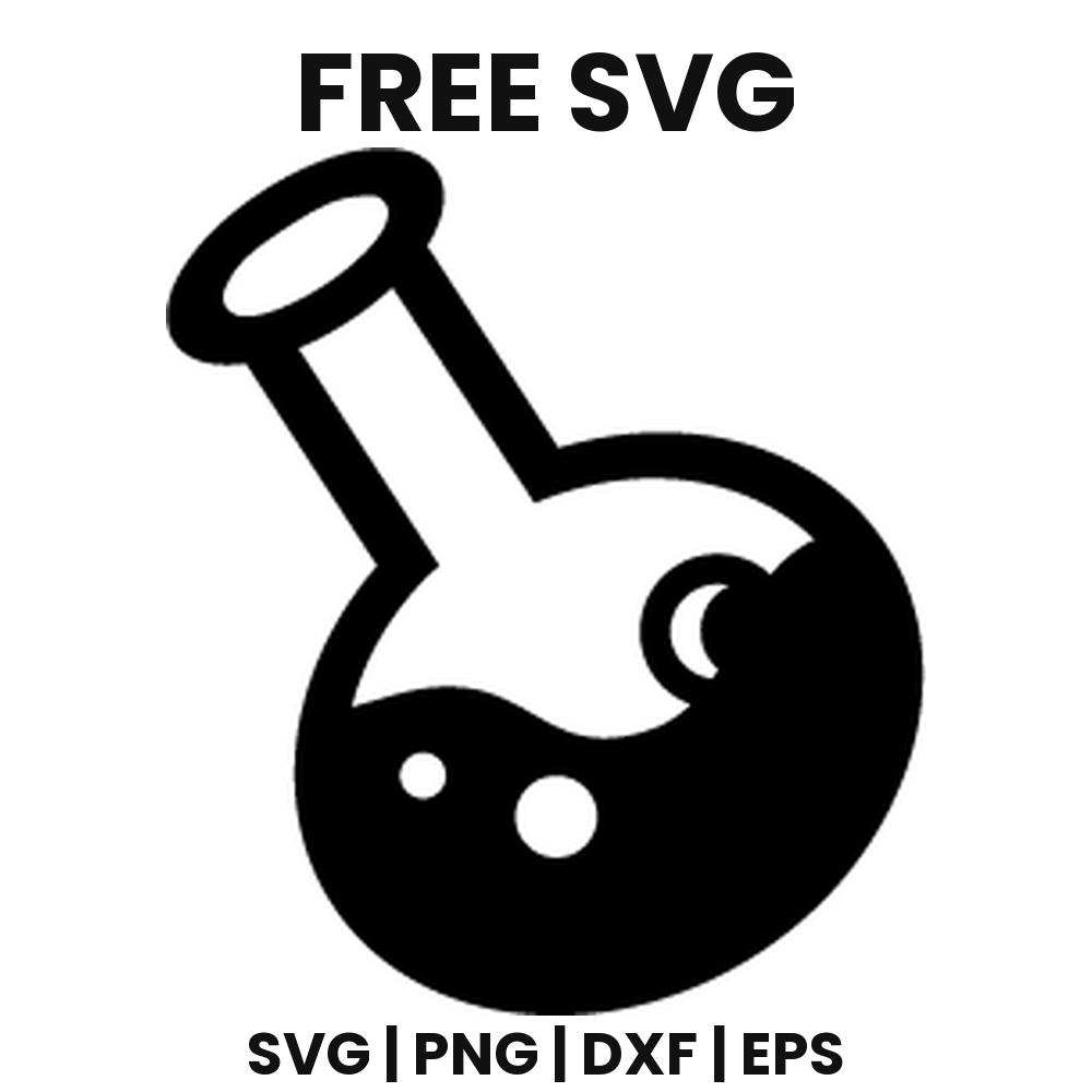 Potion Bottle SVG Free – Bubbling Halloween Potion Cut File