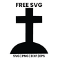 Grave Cross SVG Free – Cemetery Cross Silhouette Cut File