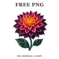 Whimsical Paper Quilled Dahlia Clipart PNG