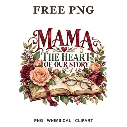 Whimsical Mama Books Mama Clipart PNG
